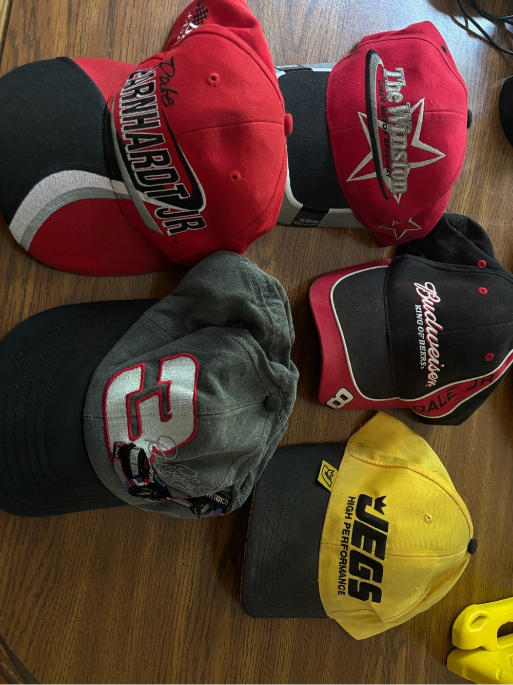 Lot of 5 vintage hats Racing
